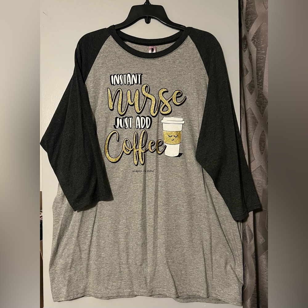 Simply Faithful ‘Instant Nurse’ baseball tee